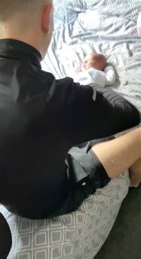 his reaction to her nappy exploding #fyp #nappychange #pricelessreaction