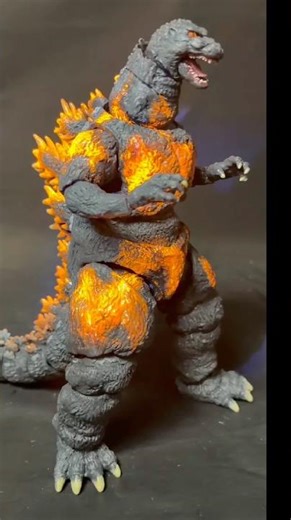 Custom burning Godzilla 1995 figure