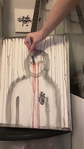 this is my visual representation of depression #depression #chronicdepression #mentalhealth #art #painting