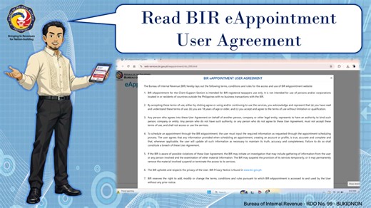 Beat the Queue! Book your BIR visit online. 🕒💻 Tired of waiting in long lines? The BIR eAppointment System is here to make your tax transactions faster, safer, and much more convenient! Whether you're filing registrations or settling queries, you can now secure your slot with just a few clicks. #taxseason #taxpayersawarenessprogram #birrdo99 #Digitalization | BIR Revenue District Office 099 - Bukidnon