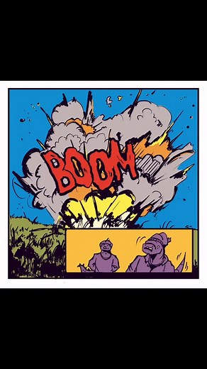 💥BOOM! Do you like explosions? . #comicart #makingcomics #artistofig #comicbooks #action #explosion #digitalart #boom #artist #smallartist #cartoonart | Charles Lizard-guy