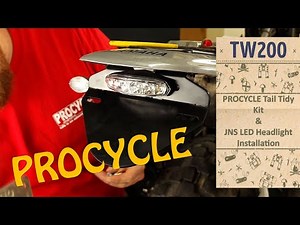 TW200: PROCYCLE Tail Tidy Kit & JNS LED Headlight Installation