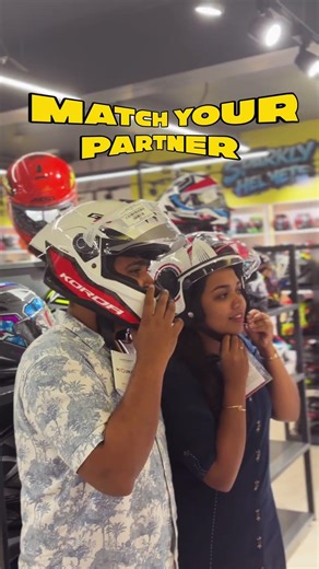Matching Couple Helmets ❤️🏍️