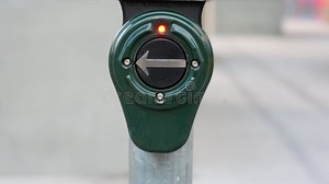 Hand Pressing Pedestrian Signal Button in Los Angeles Stock Footage - Video of signal, safety: 349887126