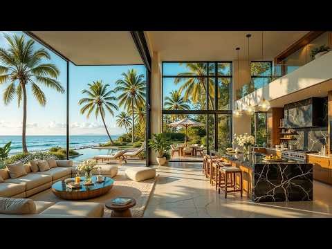Tropical Beach Cafe Retreat with Luxury Jazz | Soft Jazz with Nature Therapy for Study, Work