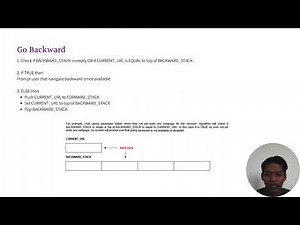 Implementing Back and Forward Navigation in a Web Browser using a Stack Data Structure
