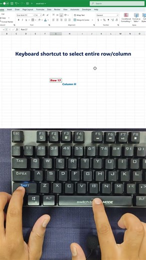 Select Entire Row or Column in Excel in 1 Second | No Dragging Needed! 😱 #excel #office #spreadsheet