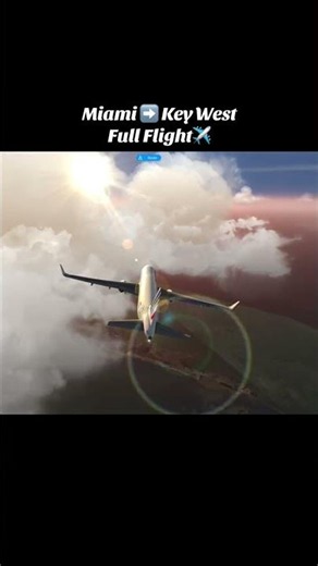 Miami To Key West Full Flight With a320✈️✈️ Takeoff and Landing #fyp #viral #aviation #airbus