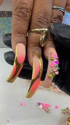 Nail Charm Clusters 💎✨ #nails #nailcharms #nailart #naildesign