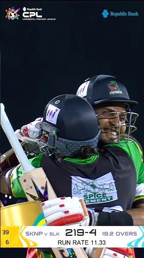 RECORD- BREAKER! Amazing scenes as Dasun Shanaka smashes the CPL record with a 39 ball hundred! 💯