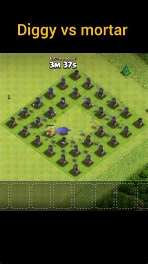 Diggy vs mortar 🔥😱 #coc #clashofclans #shortvideo