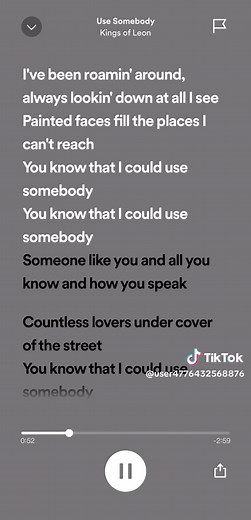 Use Somebody by Kings of Leon Lyrics
