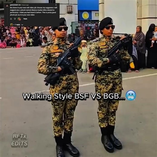 Who Did It Better? BSF vs BGB Soldiers Border March 💀 #bangladesh #military #bsf #bgb #rftxedits