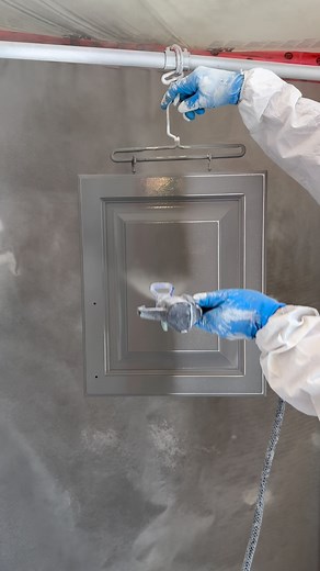 3.2K views · 1.2K reactions | Spraying the colour - Kendal charcoal with my Graco 390 airless sprayer and a 408 tip. To learn more or to claim a free online quote Call/Text 647.227.6114 Or Visit www.cabinettradepainting.ca We work in Toronto and gta surrounding areas. #cabinetpainting #cabinetrefinishing #kitchenmakeover #toronto #kitchen #kitchencabinets #renner #modernkitchen #kitchencabinets #renner #torontopainter @gracopaintsprayers | Cabinet Trade Painting Inc. | Facebook