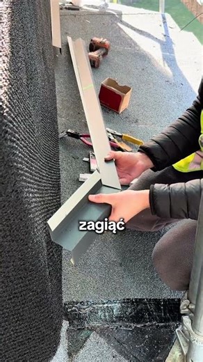 Installing the drip strip on an open corner