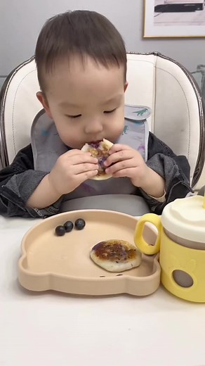Baby Eating Cake with One Bite | Cute Baby Foodie Moment