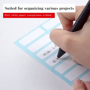 Deli File Folder Labels, 9 Sizes Self Adhesive Nametags, Blank Removable Sticky Rectangle Labels Stickers, Easy to Peel Off