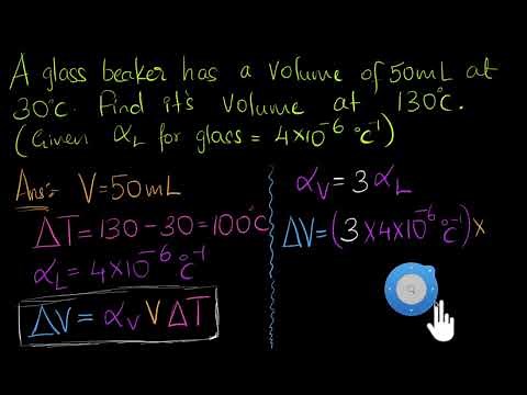 Volume expansion numerical | Class 11 (India) | Physics | Khan Academy