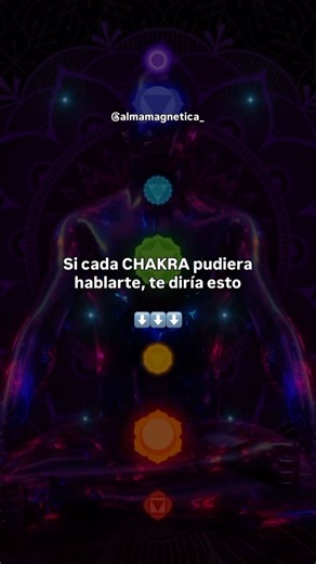 💫MANIFESTACIÓN | PODER INTERIOR | LEY DE ATRACCIÓN on Instagram: "❤️ Chakra Raíz (Muladhara) Necesito que vuelvas a sentirte segur@ en tu cuerpo y en tu vida. Cuando te preocupas demasiado por el futuro, me debilito. Recuérdame caminando descalz@, respirando profundo y agradeciendo lo que ya tienes. Yo siempre quiero sostenerte. 🌍✨ 🧡 Chakra Sacro (Svadhisthana) Dame permiso de disfrutar. Cuando reprimes tu deseo de crear, conectar o sentir placer… me cierro. Ábreme bailando, pintando, sintien