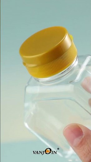 Hexagon Plastic Squeeze Honey Bottle