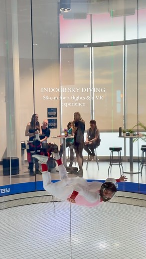 Kate | Toronto Lifestyle & UGC on Instagram: "Ever wondered what it’s like to fly? 👀 At @ifly.whitby, you can actually go airborne—no plane ticket required! ✈️ From pre-flight training to full gear, it’s one of the coolest, most adrenaline-filled experiences out there 🪖✨ And yes, you get high-quality photos and videos to relive the moment! 📸 Current Promotions: • $89.99: 4 flights, 2 flights + VR, or 3 VR flights • $139.99: 2 flights for 2 people Tag your flight buddy and let’s defy gravity t