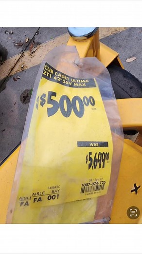 Hidden Gem The Home Depot In-Store ONLY Clearance Find on the Cub Cadet 56V Ride On Mower! Let Me Know If You Find One! Ill Check My Local Stores Too! #masteringmayhem #mowers #cubcadet #deals #dealsandsteals #clearance #clearancefinds #bargain #bargainshopping #homedepot | Mastering Mayhem