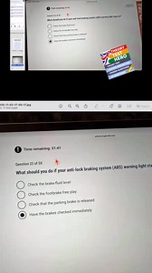 5.4K views · 23 reactions | ABS warning light theory test question #theorytestpractice #theorytestuk #theorytestpass | Driving Test tips | Facebook
