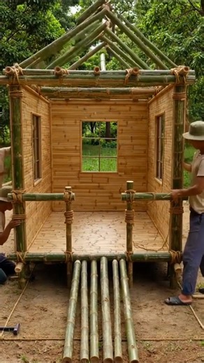 Old Man Gets a New Home 🏡 Made With Bamboo | Tripode Transformation Lab #bamboowork