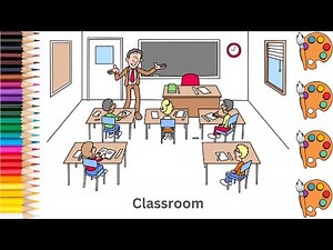 Classroom - Sketch Art and Paint | Step by step tutorial | Pencil to Palette