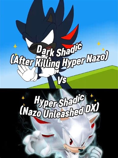 Dark Shadic Vs Hyper Shadic.#DarkShadic #HyperShadic #NazoUnleashedDX #Shadic #SonicEXE #ShortsSonic