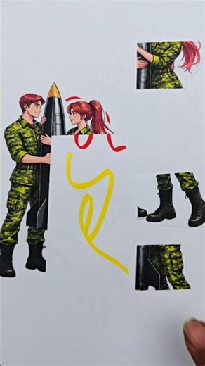 Jinu X Rumi Kpop Military Dance Trend 🔥| K-pop Demon Hunters #kpop#trends#art#shorts