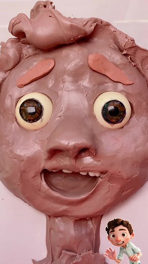 Luca Cartoon Monster Clay Sculpture