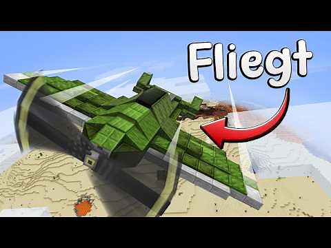 Funktionierendes Flugzeug in Minecraft bauen...
