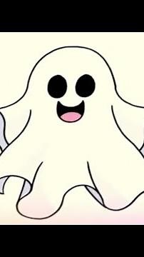 How to draw a cute Ghost Very Easy Step by Step | Halloween (holiday) | 4 kids ghost 👻 by Atizaz