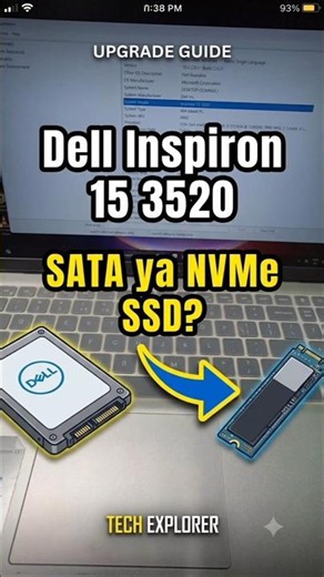 Dell Inspiron 15 3520 SSD upgrade #dell3520 #ssdupgrade #laptopupgrade #techshorts #shorts #newtech