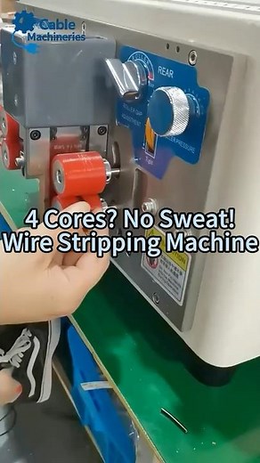 How to process a 4-core jacketed cable #cablewirestrippingmachine