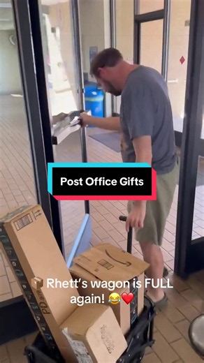 📦 Rhett’s wagon is FULL again! 😂❤️ We made a trip to the post office, and Rhett was pretty excited to load up his wagon with all the gifts and packages waiting for him! Y’all know how much he loves opening his mail—and especially hearing the sweet notes you send. 🥰 Thank you for loving Rhett so well! ❤️ #LifeWithRhett #Rhett #Microcephaly #HappyMail #SpecialNeedsAdult