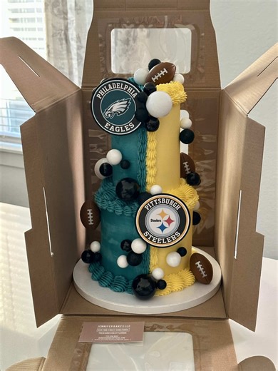 #eagles #steelers #customcakes #birthdaycake #cake
