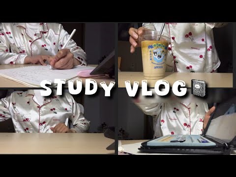 [ study vlog 🌆] evening study 📚, two sections, with coffee ☕️ and sweets , finish 3 chapters