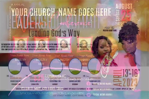 Church Flyer Template: Pastor Appreciation, Conference, Anniversary (canva DIY) - Etsy