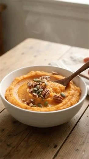 Easy Sweet Potato Mash with Pecans & Sunflower Seeds | Kid-Friendly Recipe