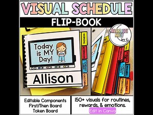 Visual Schedule Flip Book, Token Board, First Then Board, Special Education Resource, Behavior Management, Autism Communication Board - Etsy