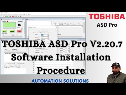 TOSHIBA Drives ASD Pro V2.20.7 Software Installation Procedure.