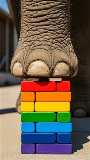 Mega Foot Pressure Test — Bright Stacks Destroyed! #7 #RetroCrushLab #SatisfyingASMR #SlowMoCrush