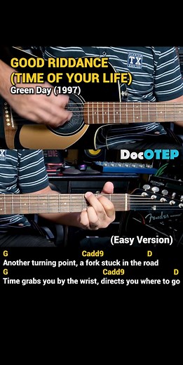24K views · 506 reactions | Good Riddance (Time Of Your Life) - Green Day (1997) Easy Guitar Chords Tutorial with Lyrics Part 1 REELS  #DocOtepGuitarTutorial | Doc OTEP Studio | Facebook