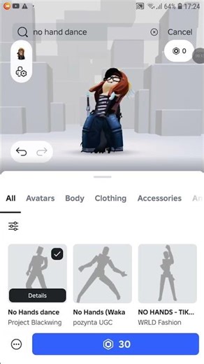 no hand dance #roblox