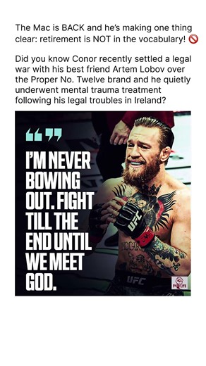CONOR MCGREGOR IS NEVER RETIRING! 😱