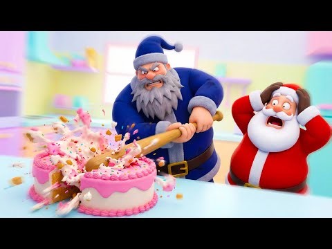 Good Santa vs Bad Santa! ❤️ Valentine's Day Surprise Cake | Funny Nursery Rhymes by Gloo Gloo Kids