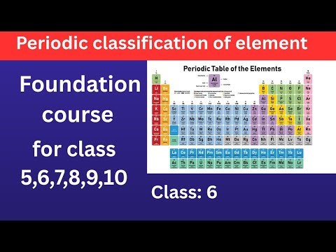 Class 6: Periodic classification of element