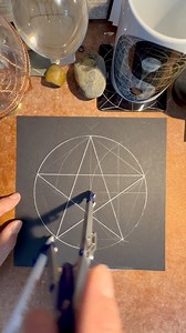 Watch how to draw the pentagram, this symbol has got so much going on with its proportions. The Ratio of the length of the Arm to the distance to where they meet is 1.618, this distance to other side is also 1.618. Plus this smaller sections ratio to gap inside the arm is also surprising 1.618. The Golden Ratio. #natureofflowers #sacredgeometryartist #sacredgeometry #sacredgeometryarr #pentagram #goldenratio #divineproportion #ratio #fives | Natureofflowers